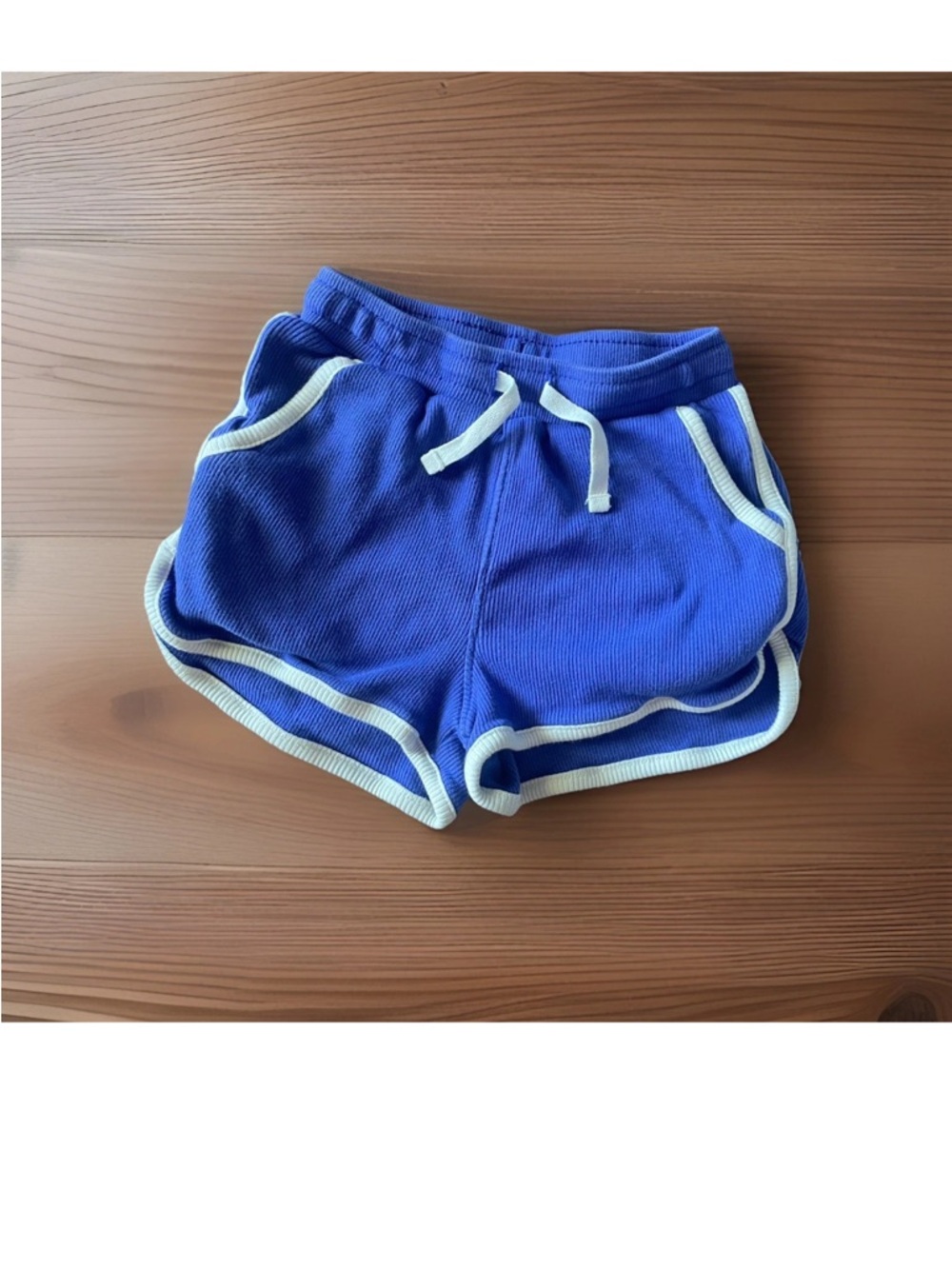 Tea Collection Girls Rugby Shorts Blue Cotton Retro Shorts Size 5 Girls 5 EUC
